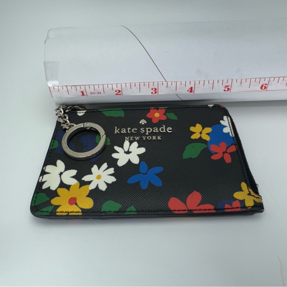 Kate Spade New York Staci Sailing Floral Cameron Medium L-Zip Cardholder - Picture 7 of 11